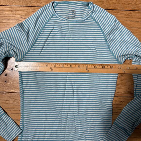IBEX Woolies 150 Base Layer SZ S Striped Blue White Merino Wool - Picture 5 of 6